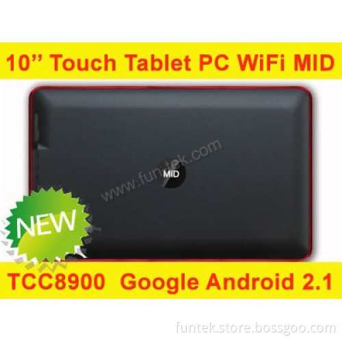 New 10 inch Android2.1 Tablet PC Telechips Tcc8900 256MB 4GB